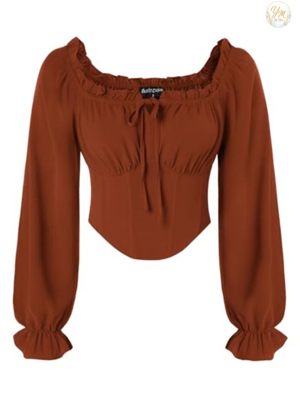 Women's Off Shoulder Corset Long Sleeve Renaissance Blouse